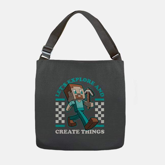 Game Mascot Block Guy-None-Adjustable Tote-Bag-Studio Mootant