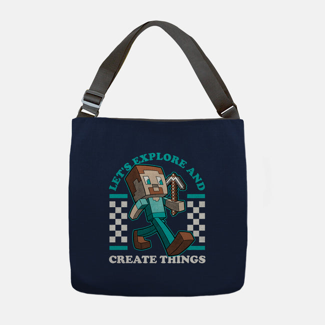 Game Mascot Block Guy-None-Adjustable Tote-Bag-Studio Mootant