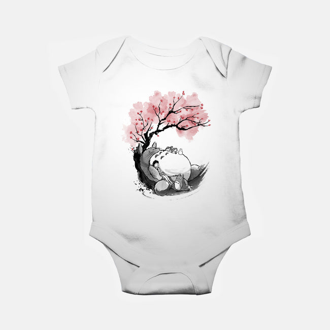 Sakura Neighbor Sumi-e-Baby-Basic-Onesie-DrMonekers