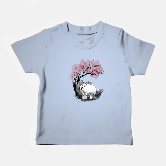 Sakura Neighbor Sumi-e-Baby-Basic-Tee-DrMonekers
