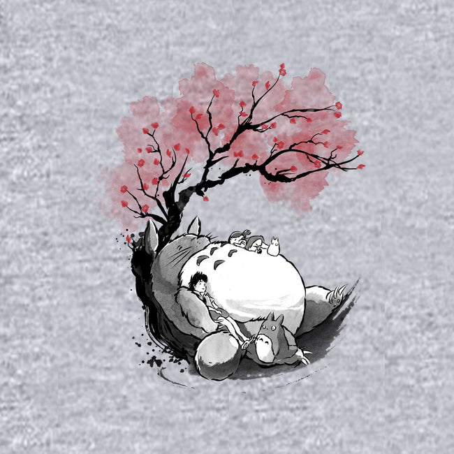 Sakura Neighbor Sumi-e-Unisex-Crew Neck-Sweatshirt-DrMonekers