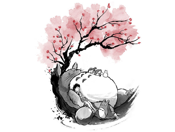 Sakura Neighbor Sumi-e