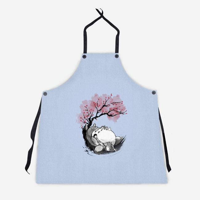 Sakura Neighbor Sumi-e-Unisex-Kitchen-Apron-DrMonekers