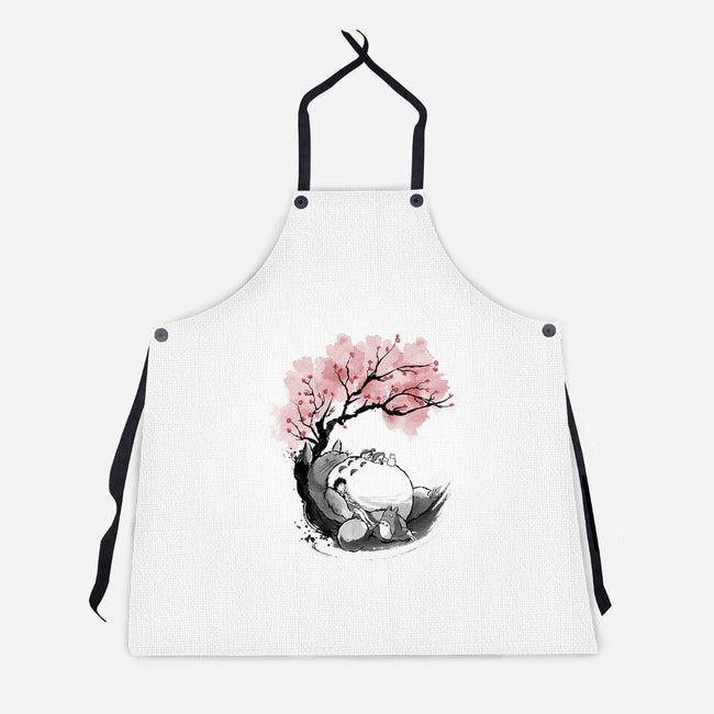 Sakura Neighbor Sumi-e-Unisex-Kitchen-Apron-DrMonekers