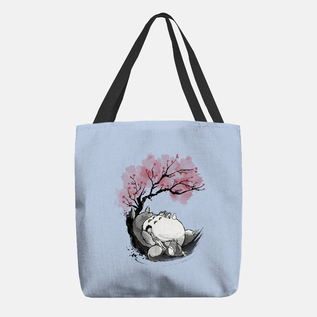 Sakura Neighbor Sumi-e-None-Basic Tote-Bag-DrMonekers