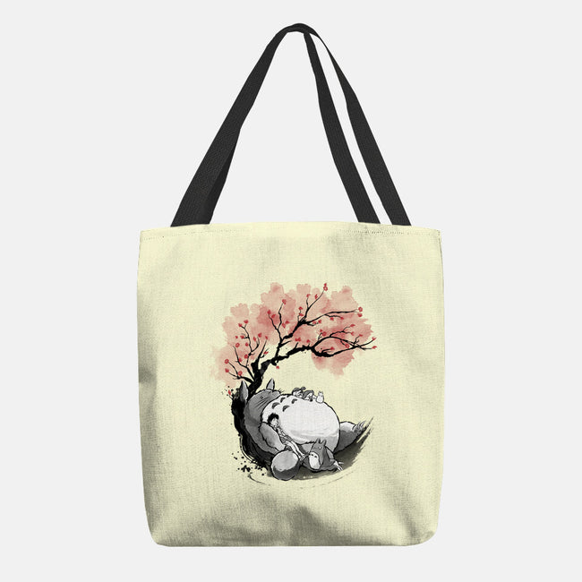 Sakura Neighbor Sumi-e-None-Basic Tote-Bag-DrMonekers