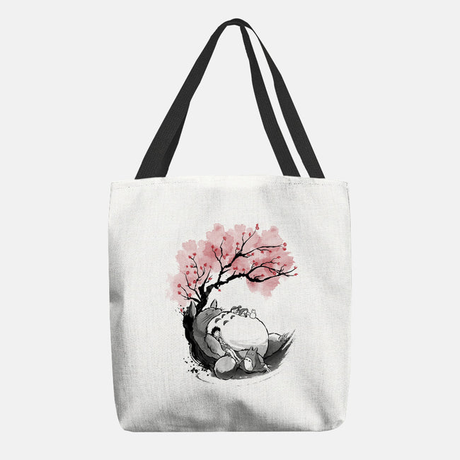 Sakura Neighbor Sumi-e-None-Basic Tote-Bag-DrMonekers