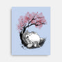 Sakura Neighbor Sumi-e-None-Stretched-Canvas-DrMonekers