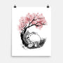 Sakura Neighbor Sumi-e-None-Matte-Poster-DrMonekers