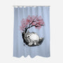 Sakura Neighbor Sumi-e-None-Polyester-Shower Curtain-DrMonekers