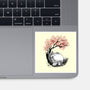 Sakura Neighbor Sumi-e-None-Glossy-Sticker-DrMonekers
