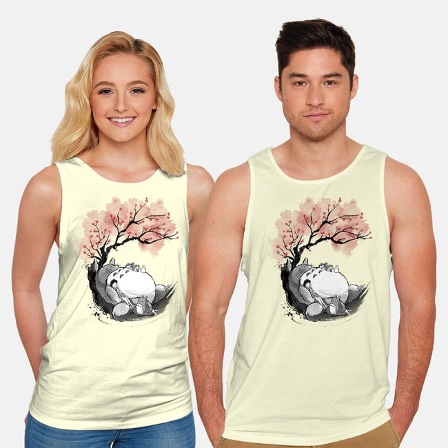 Sakura Neighbor Sumi-e-Unisex-Basic-Tank-DrMonekers
