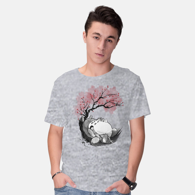 Sakura Neighbor Sumi-e-Mens-Basic-Tee-DrMonekers