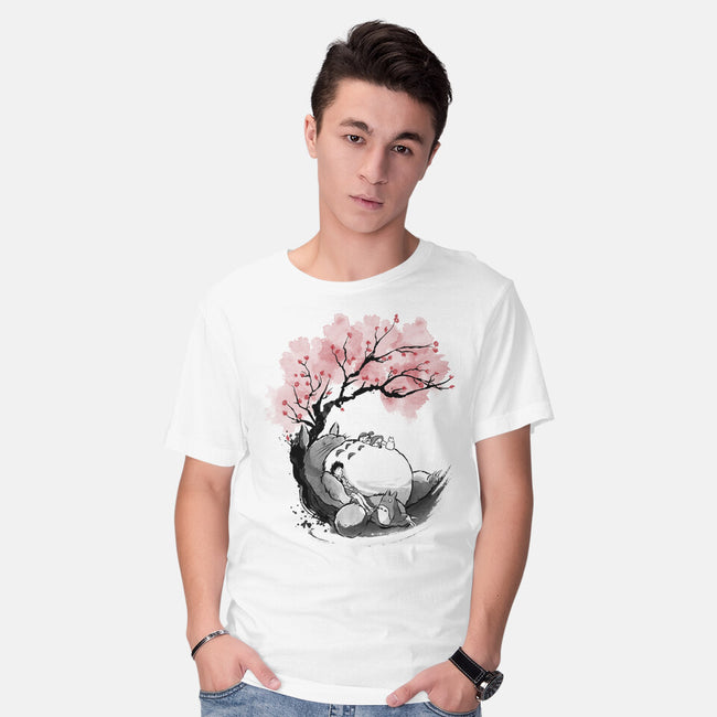 Sakura Neighbor Sumi-e-Mens-Basic-Tee-DrMonekers