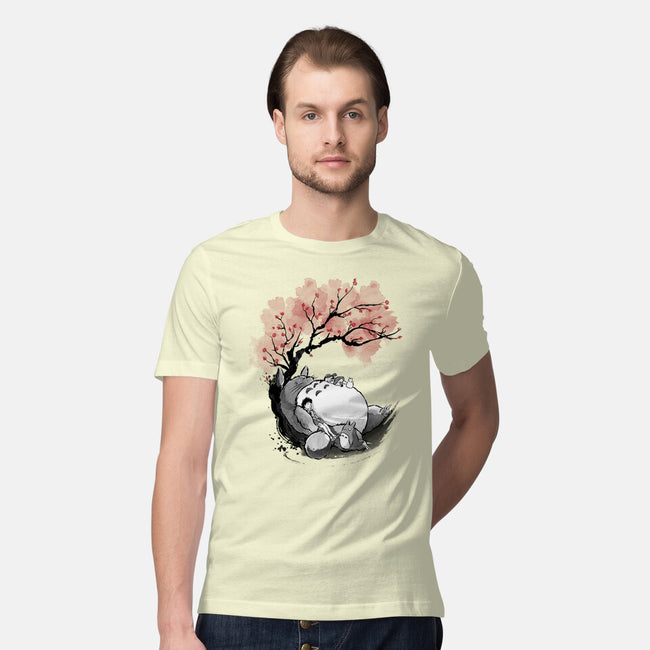 Sakura Neighbor Sumi-e-Mens-Premium-Tee-DrMonekers