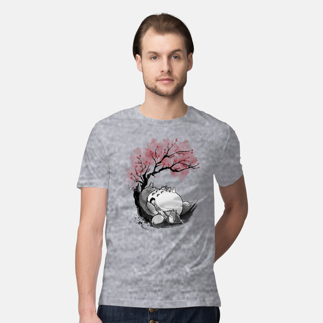 Sakura Neighbor Sumi-e-Mens-Premium-Tee-DrMonekers