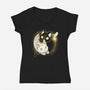 Eclipse Kittens-Womens-V-Neck-Tee-Vallina84