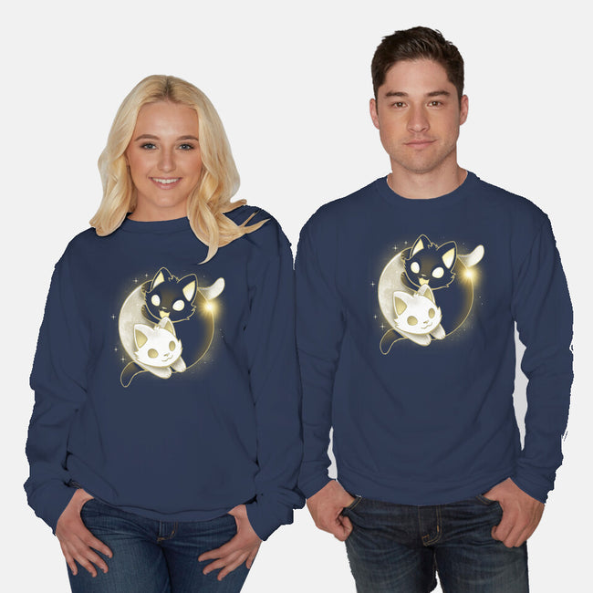 Eclipse Kittens-Unisex-Crew Neck-Sweatshirt-Vallina84