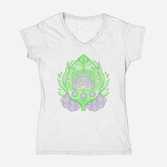 Torogochi-Womens-V-Neck-Tee-yumie