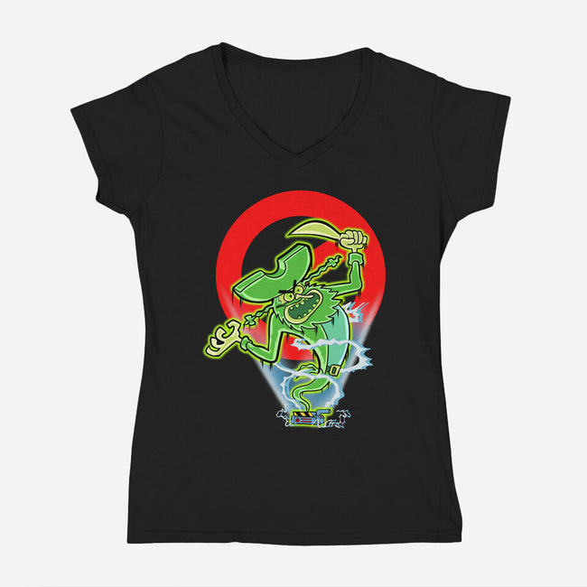 No Pirates-Womens-V-Neck-Tee-nickzzarto