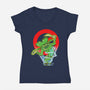 No Pirates-Womens-V-Neck-Tee-nickzzarto