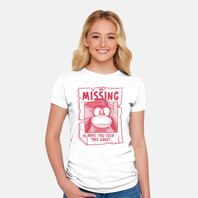 Missing Kong-Womens-Fitted-Tee-estudiofitas