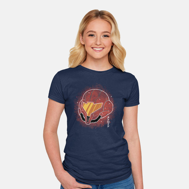 Galactic Huntress Galaxy-Womens-Fitted-Tee-Astrobot Invention