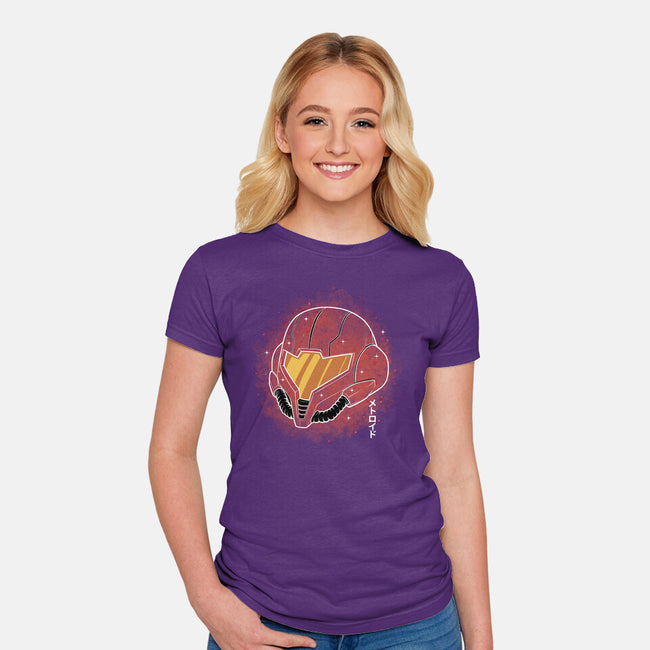 Galactic Huntress Galaxy-Womens-Fitted-Tee-Astrobot Invention
