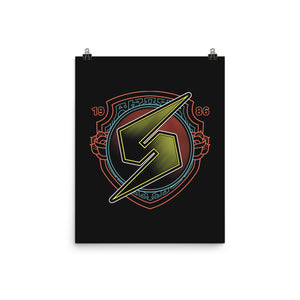 Neon Line-Art Samus Emblem