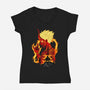 Banshoman Shadows-Womens-V-Neck-Tee-spoilerinc