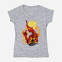 Banshoman Shadows-Womens-V-Neck-Tee-spoilerinc