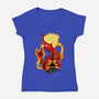Banshoman Shadows-Womens-V-Neck-Tee-spoilerinc