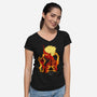 Banshoman Shadows-Womens-V-Neck-Tee-spoilerinc