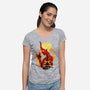 Banshoman Shadows-Womens-V-Neck-Tee-spoilerinc