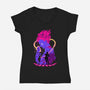 Clown Shadows-Womens-V-Neck-Tee-spoilerinc