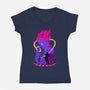 Clown Shadows-Womens-V-Neck-Tee-spoilerinc