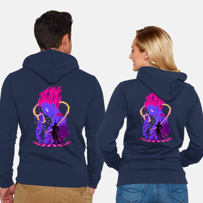 Clown Shadows-Unisex-Zip-Up-Sweatshirt-spoilerinc