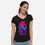 Clown Shadows-Womens-V-Neck-Tee-spoilerinc