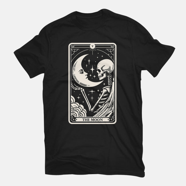 The Moon Tarot Skull-Womens-Basic-Tee-Eoli Studio