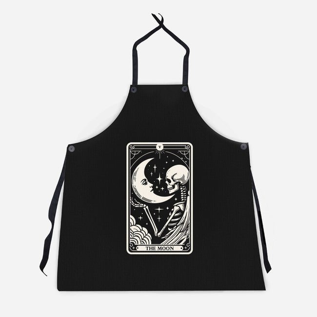 The Moon Tarot Skull-Unisex-Kitchen-Apron-Eoli Studio