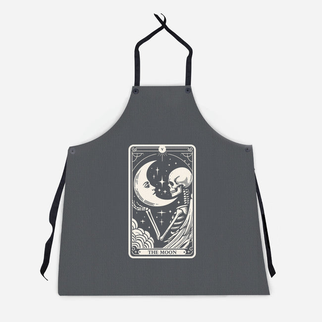 The Moon Tarot Skull-Unisex-Kitchen-Apron-Eoli Studio
