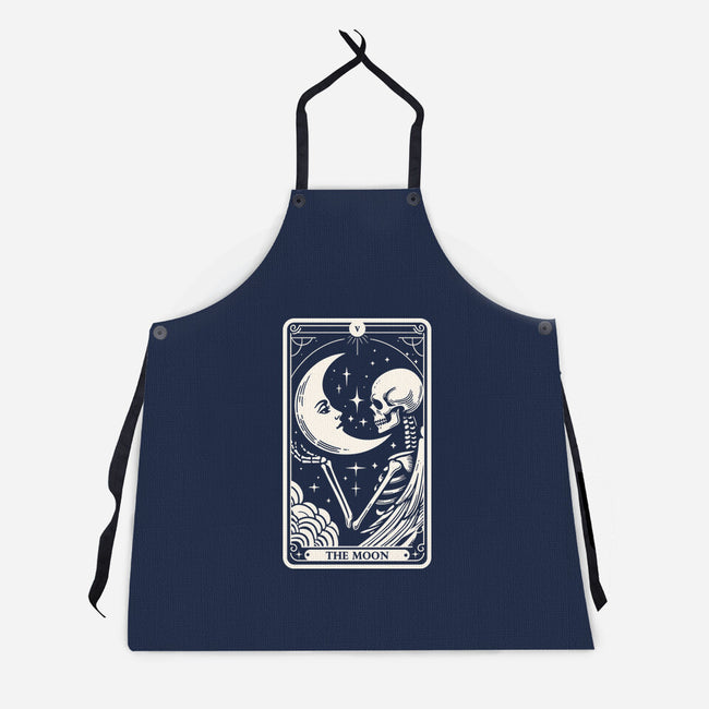 The Moon Tarot Skull-Unisex-Kitchen-Apron-Eoli Studio