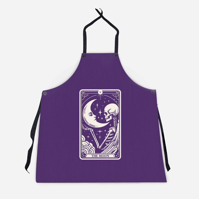 The Moon Tarot Skull-Unisex-Kitchen-Apron-Eoli Studio