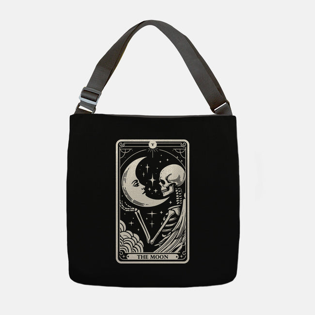 The Moon Tarot Skull-None-Adjustable Tote-Bag-Eoli Studio