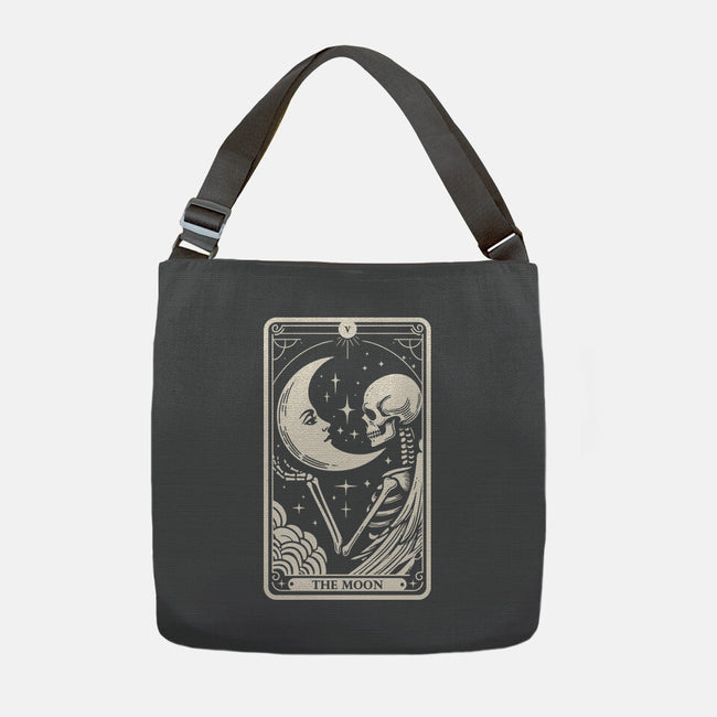The Moon Tarot Skull-None-Adjustable Tote-Bag-Eoli Studio