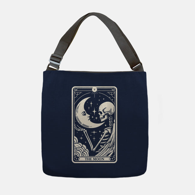 The Moon Tarot Skull-None-Adjustable Tote-Bag-Eoli Studio