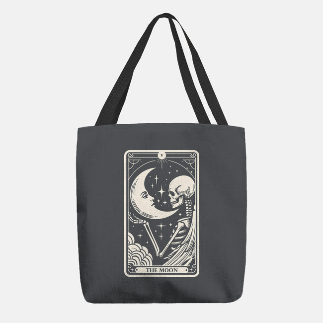 The Moon Tarot Skull-None-Basic Tote-Bag-Eoli Studio