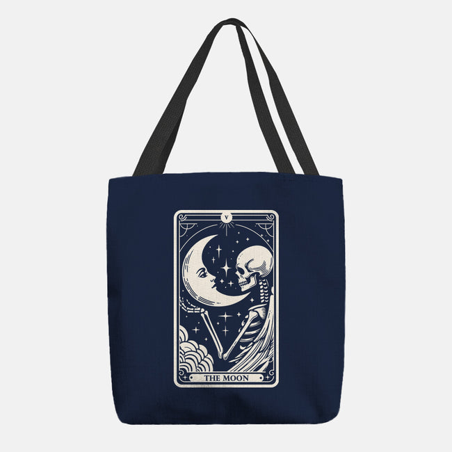 The Moon Tarot Skull-None-Basic Tote-Bag-Eoli Studio