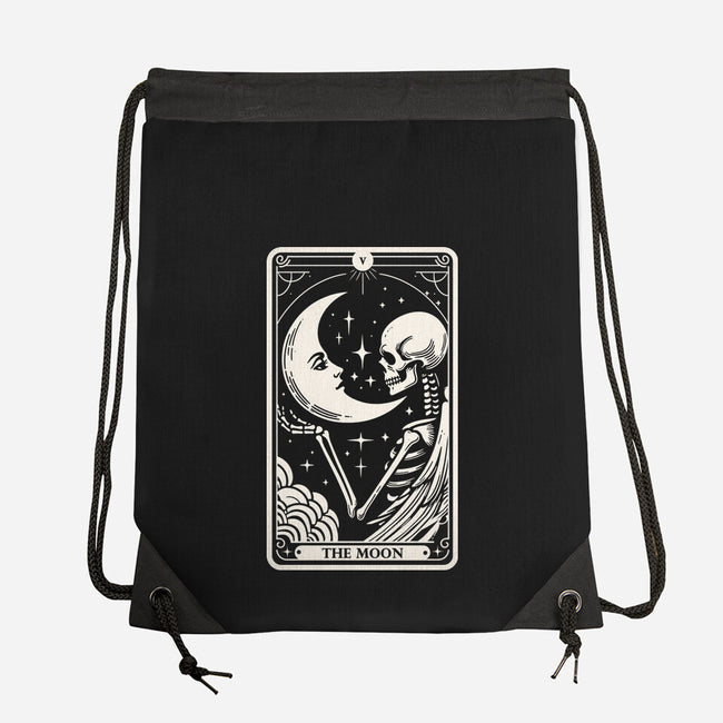 The Moon Tarot Skull-None-Drawstring-Bag-Eoli Studio