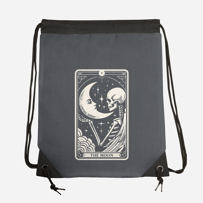 The Moon Tarot Skull-None-Drawstring-Bag-Eoli Studio